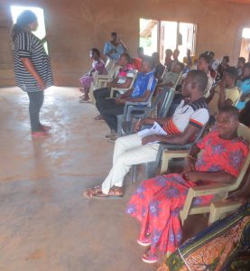 Sensitization of youths on SGBV by Chameg director