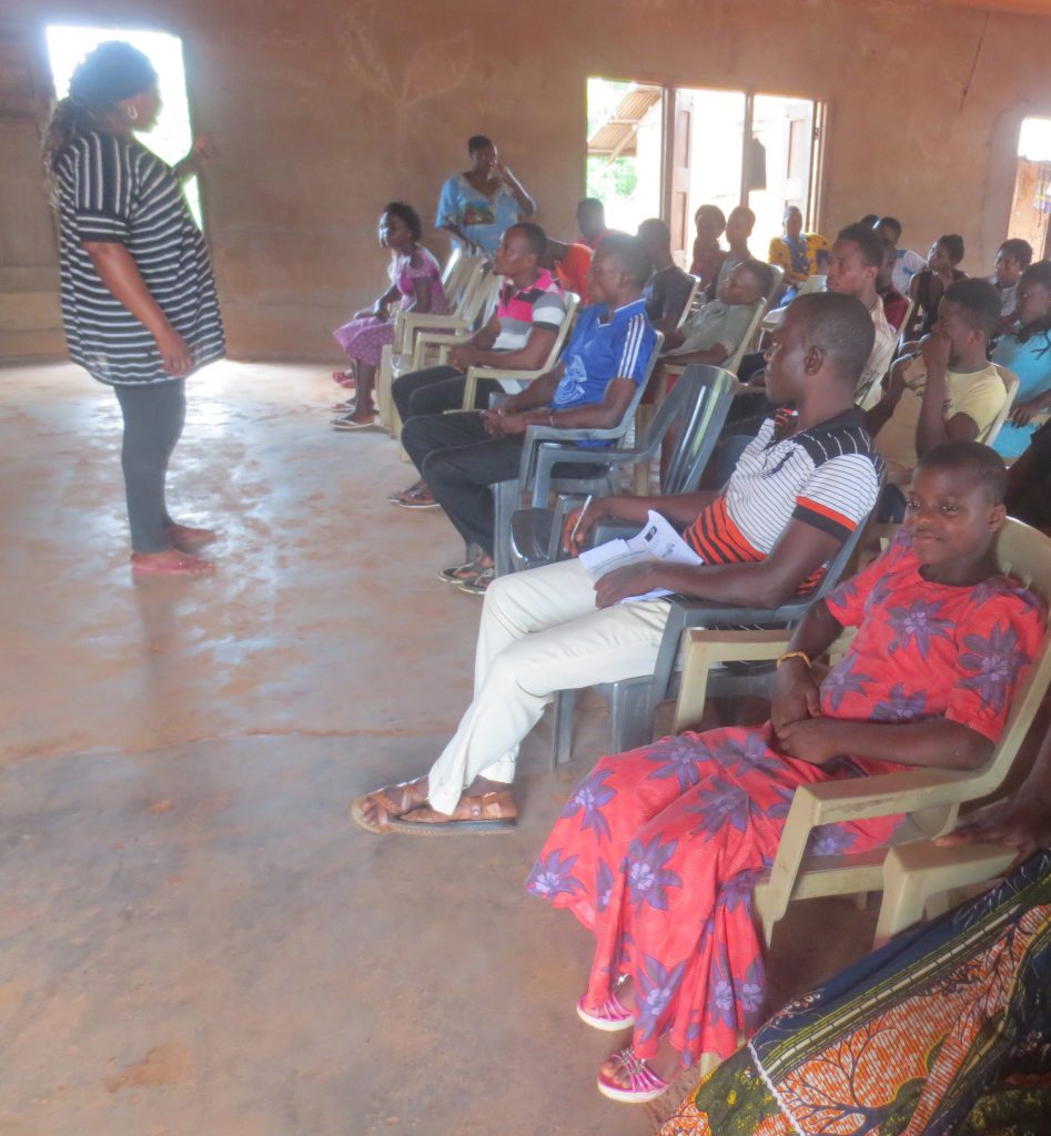 Sensitization of youths on SGBV by Chameg director